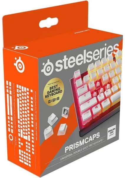 Steelseries Prism Caps Beyaz Tuş Takımı Uk