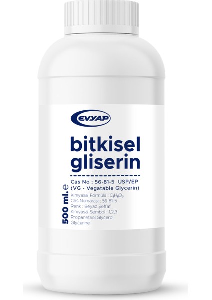 Bitkisel Gliserin(Vg) 500 Ml.