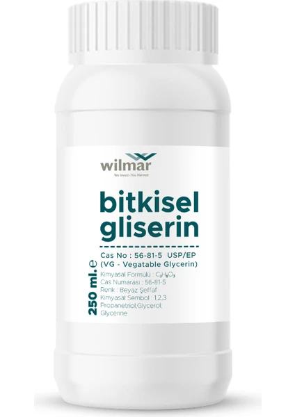 Bitkisel Gliserin(Vg) 250 Ml.