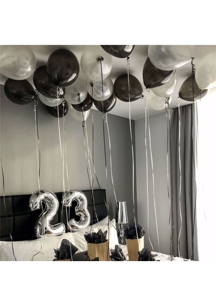 23 Yaş Gümüş Folyo Balon Seti