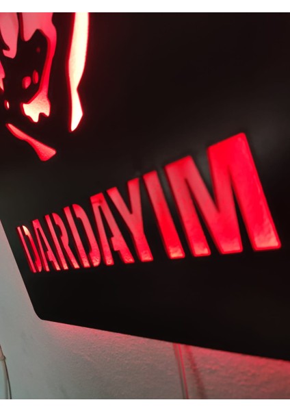 Azer Bülbül Dardayım LED Işıklı Tablo