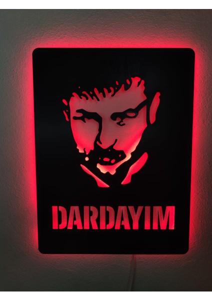 Azer Bülbül Dardayım LED Işıklı Tablo