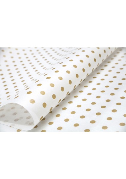 Ambalaj Kağıdı Altın Puantiye 40 Gr. 70*100 cm 10'lu Paket