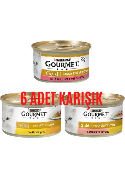 Parça Etli Karışık Kedi Konservesi 85G 6 Adet