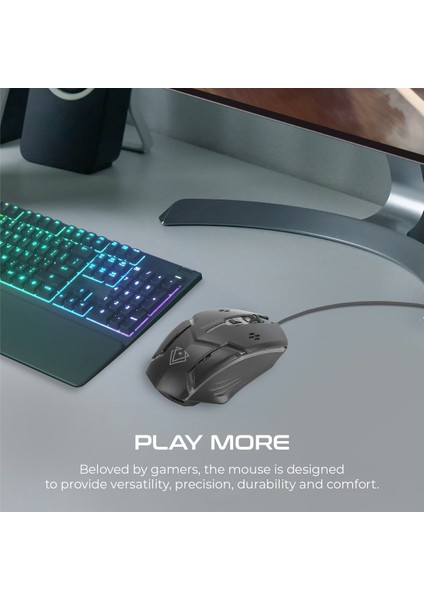 Sensei Ergonomik Optik USB Kablolu 3200 DPi LED Mouse