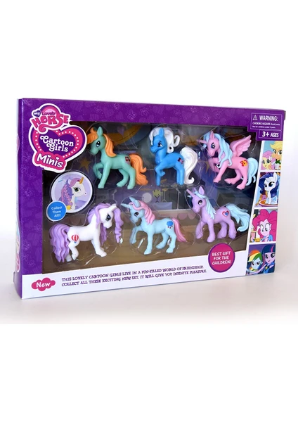 My Little Pony Karakter Seti 6 Lı Pony At