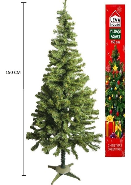 Yılbaşı Çam Ağacı (150 Cm) 240 Dallı İğne Yapraklı İskoç Yılbaşı Çam Ağacı