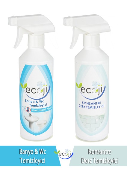 Banyo & Wc Temizleyici // Ecoji Konsantre Derz Temizleyici – 500 ml * 2