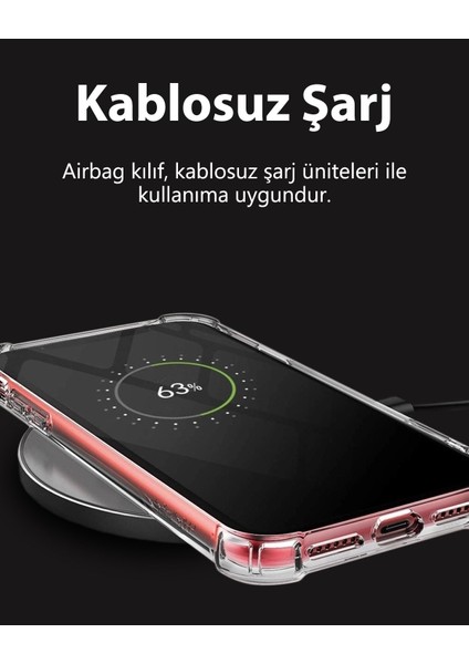 Iphone 12 ve 12 Pro Uyumlu Köşeleri Darbe Korumalı Şeffaf Antishock Silikon Telefon Kılıfı Şeffaf