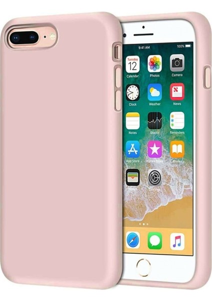 Iphone 7 Plus / 8 Plus Uyumlu Silikon Kılıf Pembe Pembe