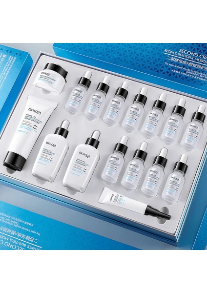Retinol ve Dikroik Mayalı Onarıcı Yenileyici Bütünsel Cilt Bakım Seti 16 Parça