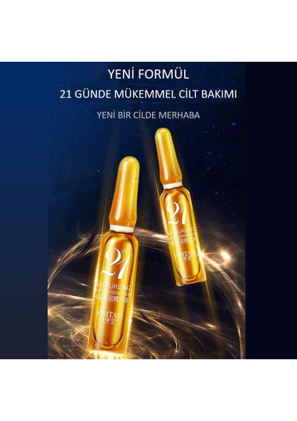 21 Gün Mucizesi Nemlendirici Hyalüronik Asit ve C Vitamini Ampulleri 2 ml x 21 Adet