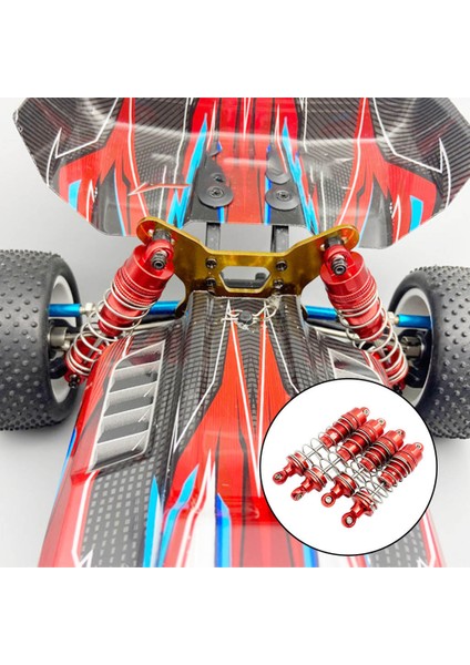 4x 1:10 Rc Ön ve Arka Amortisör Damper Wltoys 104001 Için Model Buggy Trucks Aksesuarları - Kırmızı (Yurt Dışından)