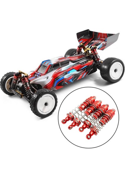 4x 1:10 Rc Ön ve Arka Amortisör Damper Wltoys 104001 Için Model Buggy Trucks Aksesuarları - Kırmızı (Yurt Dışından)