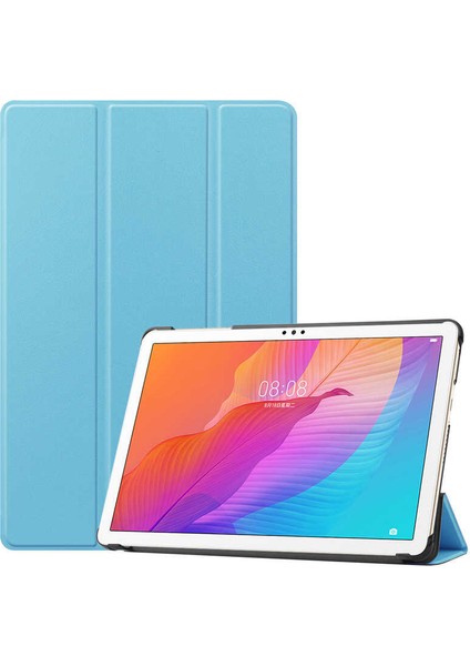 Huawei Matepad T10S Uyumlu Arka ve Ön Kılıf Katlanır Stand Özelliği Smart Case