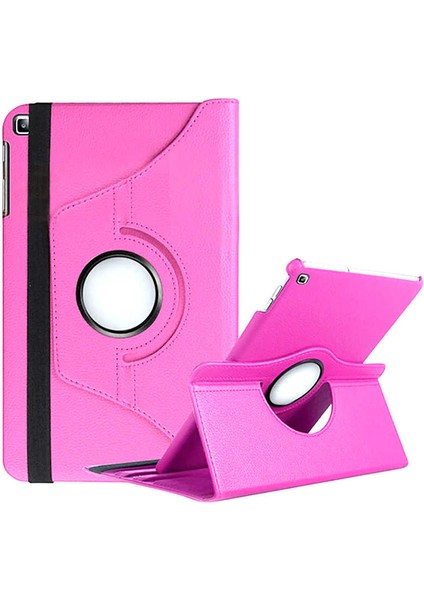 Samsung Galaxy Tab A 8.0 (2019) T290 Uyumlu 360 Derece Dönen Standlı Pu-Deri New Case