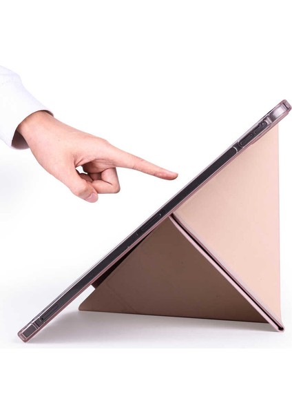 Apple iPad Air 2 9.7" Uyumlu Arka ve Ön Kılıf Canpay-Pen Standlı ve Kalem Bölmeli