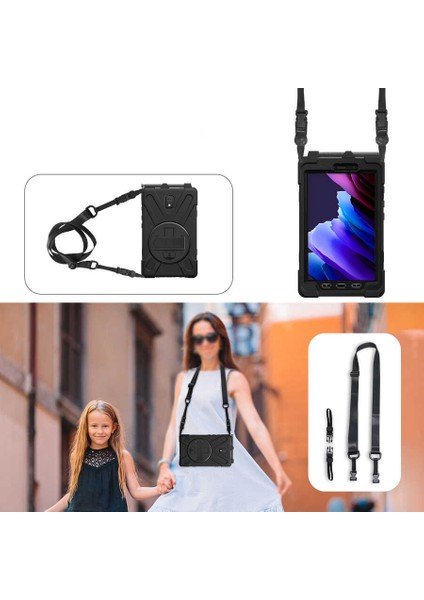 Samsung Galaxy Tab Active 3 T577 Uyumlu Tablet Kılıf Hard Proctive Omuz Askılı Ultra Koruma modelleri