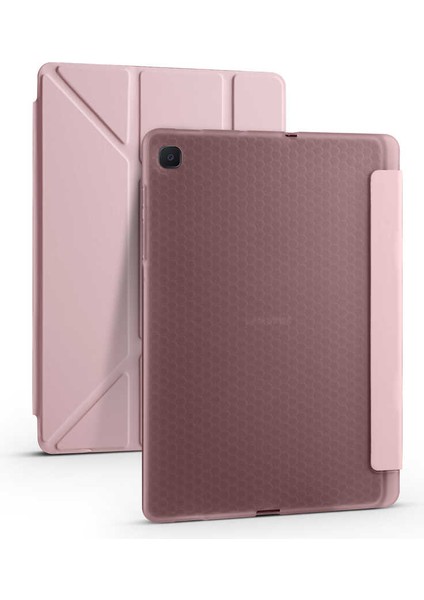 Samsung Galaxy Tab S6 Lite P610 Uyumlu Arka ve Ön Kılıf Canpay-Pen Standlı ve Kalem Bölmeli