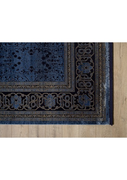 Bella 6463B Lacivert Klasik Desen Makine Halısı fiyatları