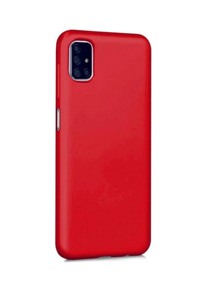 Samsung Galaxy M51 Kırmızı Silikon Rubber Kılıf Arka Kapak