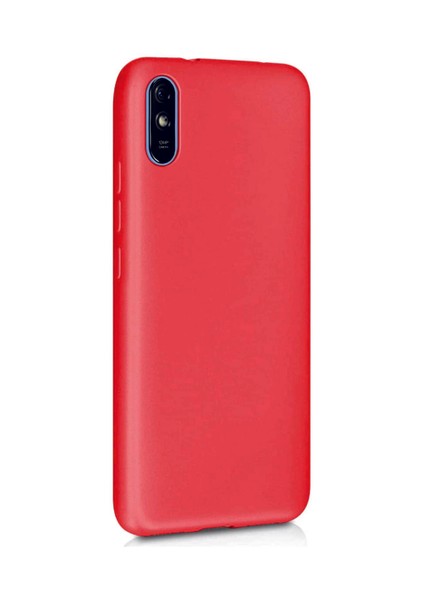 Xiaomi Redmi 9A Kırmızı Silikon Rubber Kılıf Arka Kapak