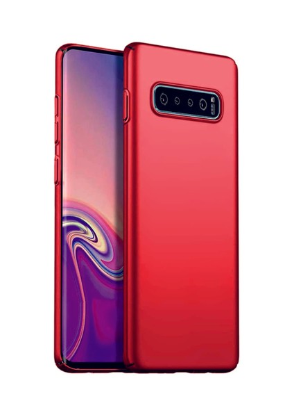 Samsung Galaxy S10 Plus Kırmızı Silikon Rubber Kılıf Arka Kapak