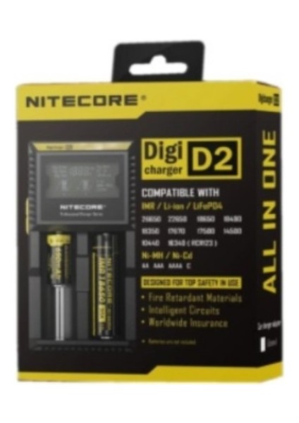 Nitecore D2 Pil Şarj Cihazı