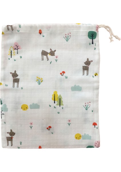 Müslin Bezi Büzgülü Torba Bambi