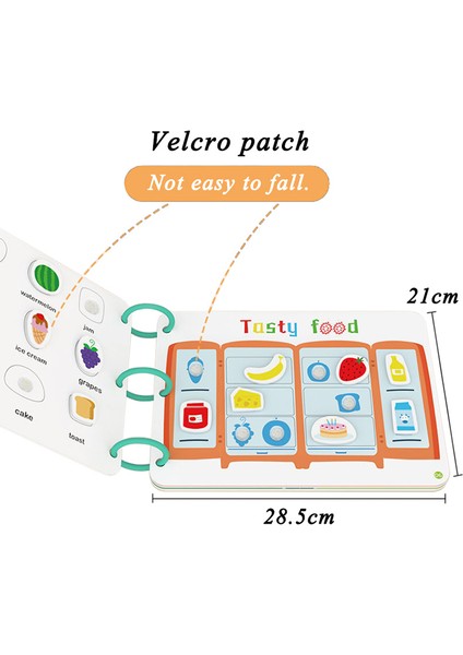 Montessori Velcro Sessiz Kitap Çocuk Eğitici Oyuncak (Yurt Dışından)