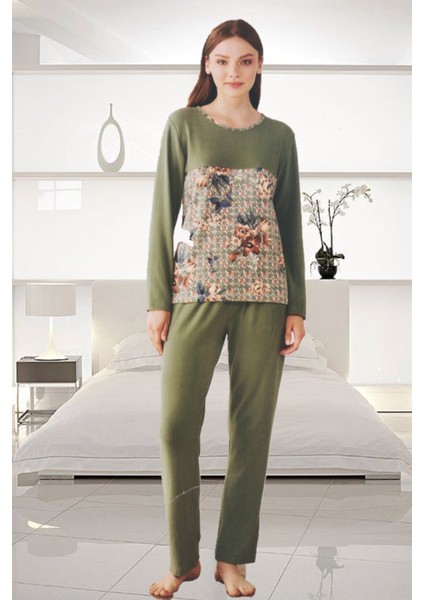 Kadın Uzun Kol Soft Yumuşak Pamuklu Kışlık Pijama Takımı