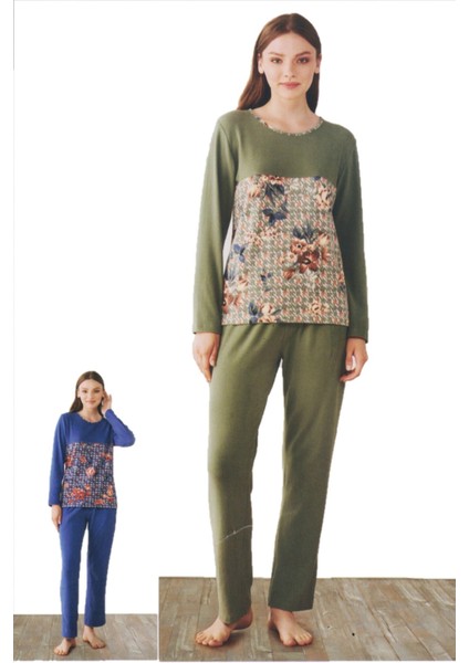 Kadın Uzun Kol Soft Yumuşak Pamuklu Kışlık Pijama Takımı