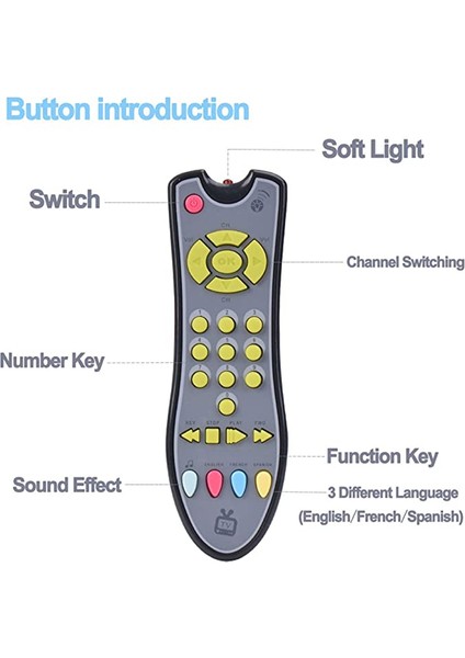 Çocuk Simülasyonu Tv Uzaktan Kumanda Müzik Eğitici Oyuncak (Yurt Dışından)