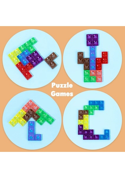 3D Tetris Puzzle Çocuk Eğitici Oyuncaklar (Yurt Dışından)