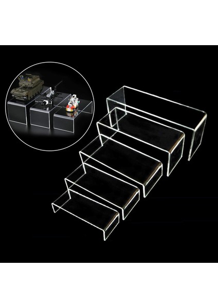 Akrilik Ekran Yükselticileri Standı 5 Parça Dikdörtgen Sayaç Takı Ekranı 4mm (Yurt Dışından)