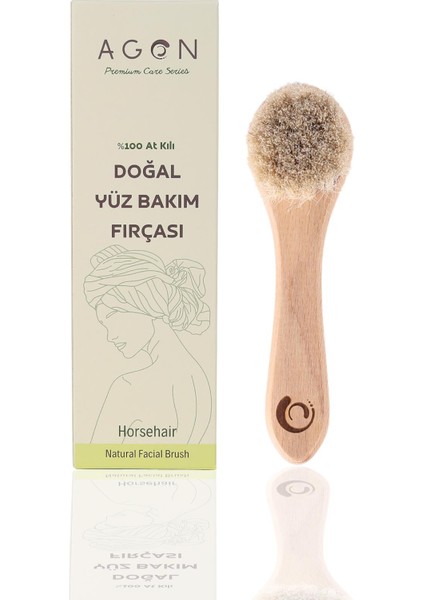 Yüz Bakım Fırçası Doğal At Kılı ile Cilde Nazik Peeling ve Masaj Etkisi