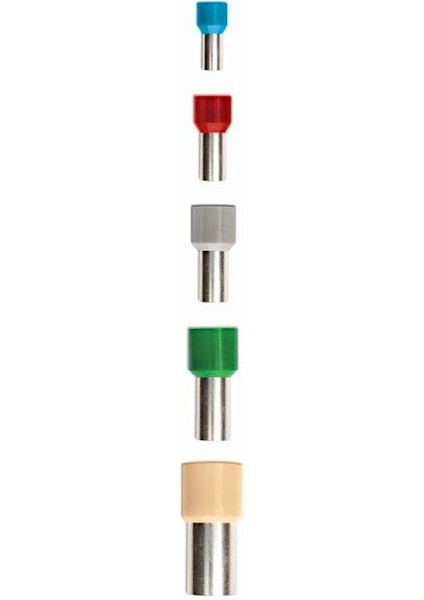 VE1008 3 mm Kırmızı Izoleli Tek Girişli Yüksük - 10 Adet