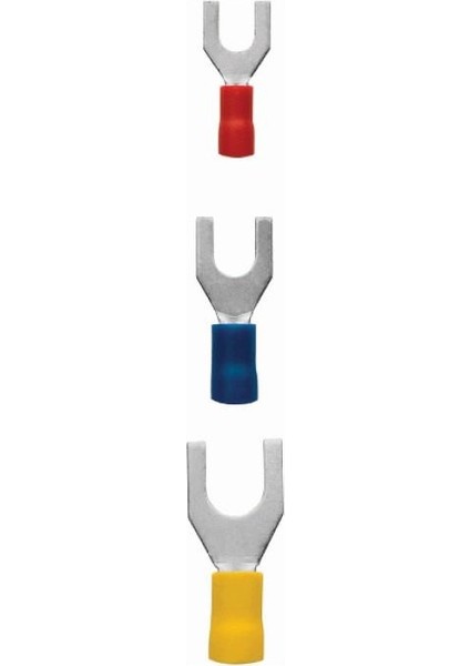Sv 1.25-5 0.50-1.50 mm Kırmızı Çatal Tip Izoleli Kablo Ucu 10 Adet