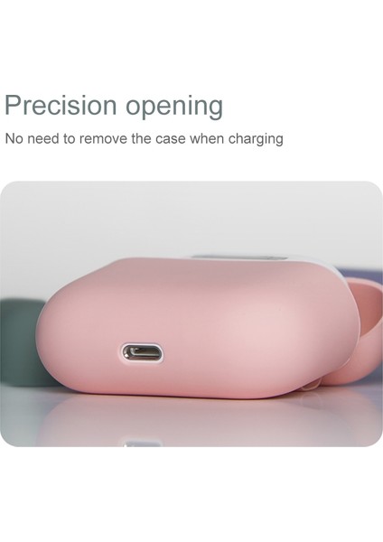 Airpods Pro Katı Renk Silikon Kulaklık Koruyucu Kılıf Mor (Yurt Dışından) fiyatları