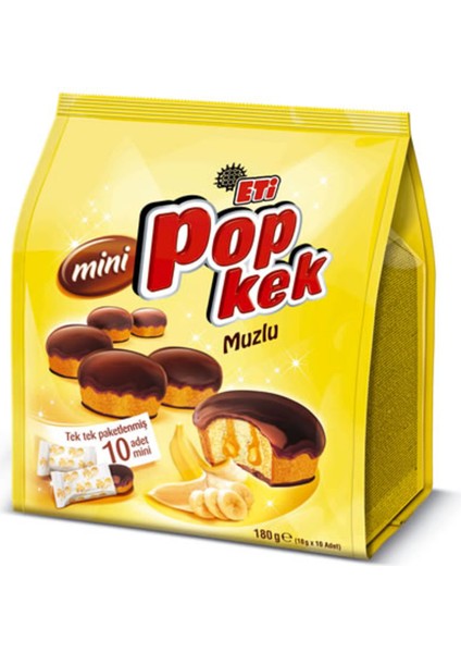 Popkek Mini Muz Kremalı 10 x 18 gr