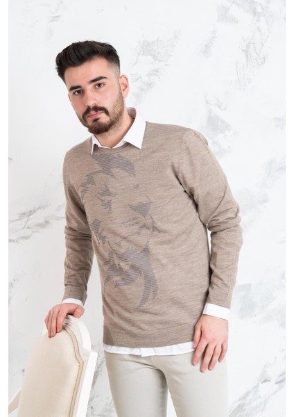 Slimfit Sıfır Yaka Ince Erkek Triko Kazak