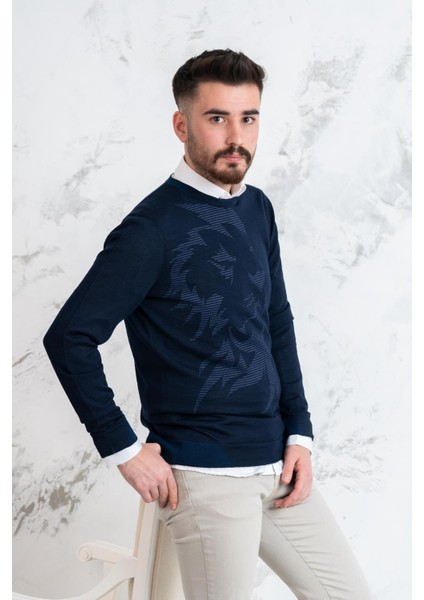 Slimfit Sıfır Yaka Ince Erkek Triko Kazak