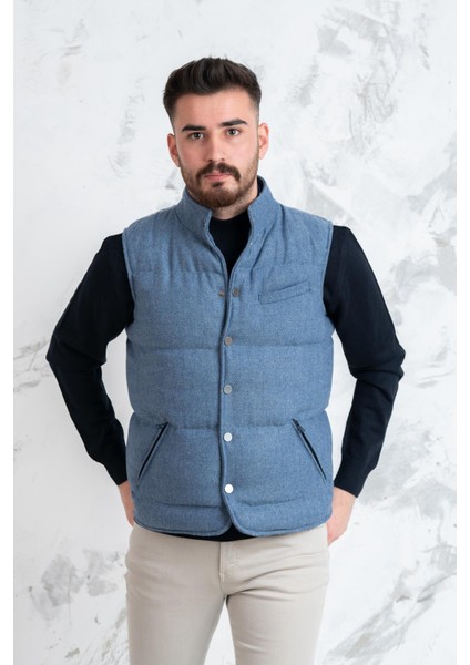 Slimfit Çıtçıtlı Şişme Erkek Yelek