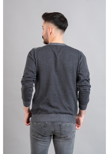 Regular Fit Desenli Erkek Triko Kazak fırsatları