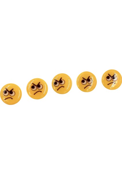 5 Adet Emoji Düğme (Model 12)
