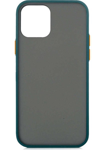 Apple iPhone 12 Kılıf Fri Mat Yüzey Renkli Kenar Kılıf Renksiz
