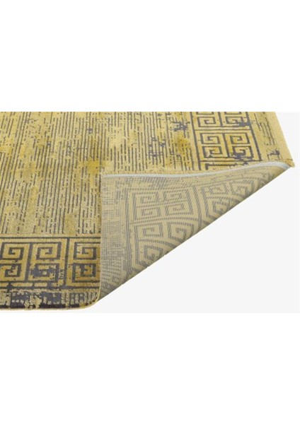 sı Rainbow 5915B Siyah Sarı Modern Desen Makine Halısı fırsatları