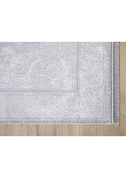 sı Vanessa 6150A Gri Klasik Desen Makine Halısı