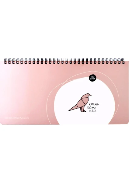 Keskin Color Hisli Şeyler Katlandığıma Değdi Spiralli Planner 13 x 27 cm