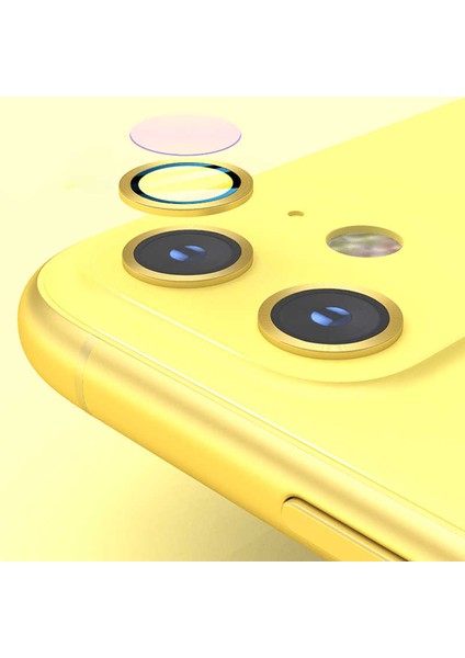 Apple iPhone 11 Lens Koruyucu Ultra Kamera Korumalı Gösterişli Tasarım Cl-01(Siyah)